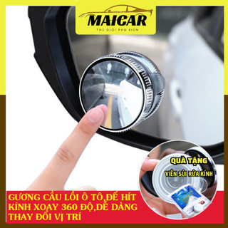 Bộ 2 gương cầu lồi xoay 360 độ, đế hít kính cực chắc chắn gắn gương chiếu hậu xe hơi TGPKOT