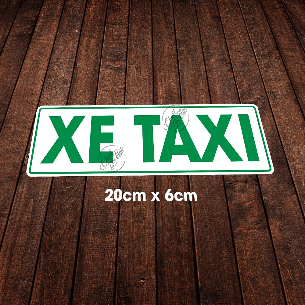Combo 2/4 miếng decal nhãn dán tem xe hợp đồng chống thấm nước ô tô xe khách du lịch taxi
