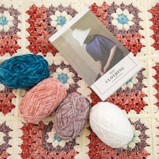 Len nhung Chenille 100gr cuộn len sợi đan móc