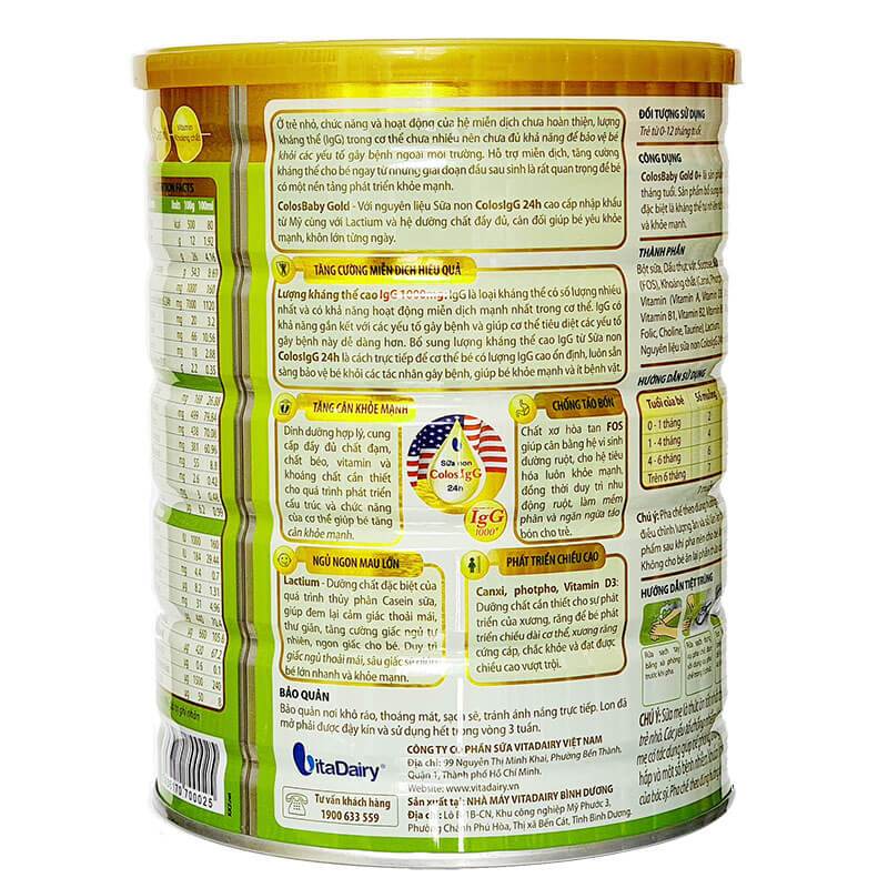 Sữa bột ColosBaby Gold 0+ Hộp 400g