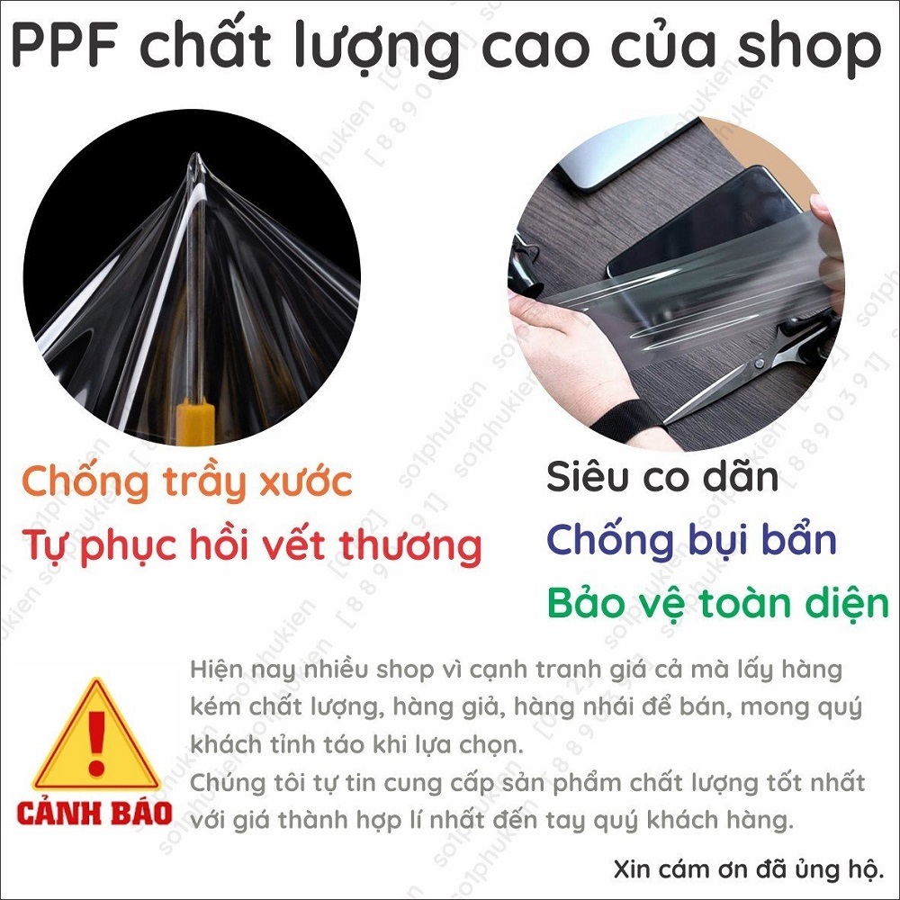 Dán PPF & Skin Samsung A05/ Samsung A05s cho màn hình,mặt lưng loại trong, nhám, carbon chuẩn xịn