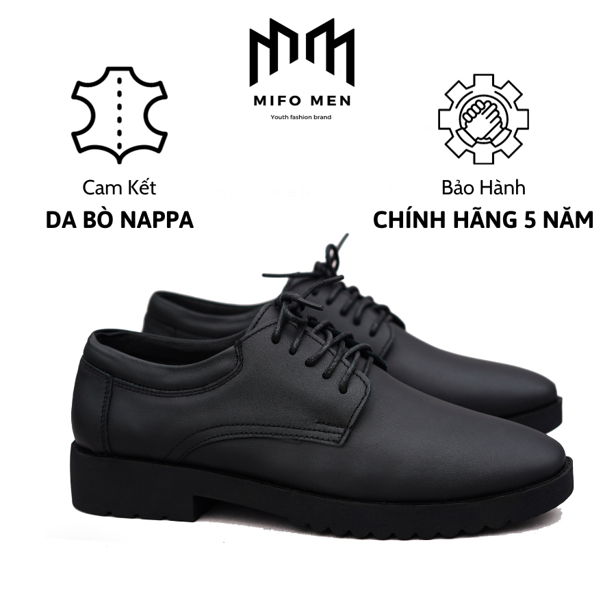 Giày Da Nam Derby Classic MF-20, Da Bò, Bảo Hành Chính Hãng 5 Năm