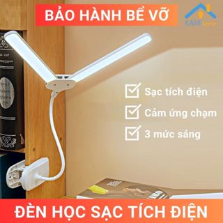 Đèn học kẹp bàn 2 thanh tỏa rộng bóng đèn led chống cận thị không tỏa nhiệt mã 36035