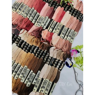 [CHỈ THÊU AIRO] Set 45 Màu Chỉ Thêu Airo Tone Tây (Hồng, Đỏ, Tím)