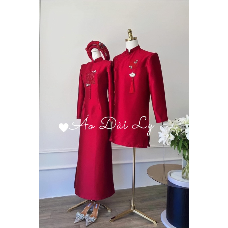Cặp áo dài dâu rể cao cấp