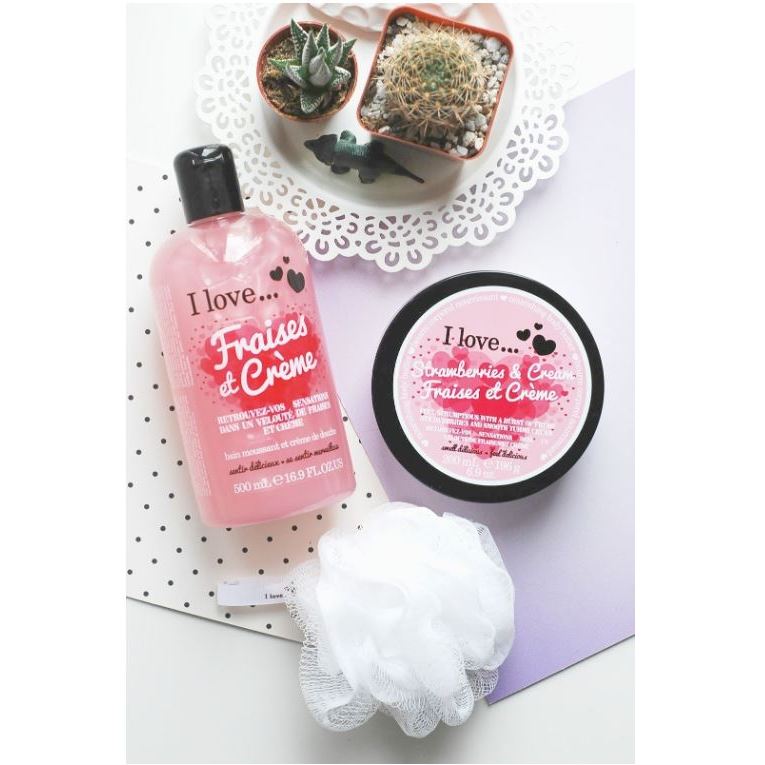 Set 2 Sữa Tắm Dâu I Love Strawberry Cream 500ml Ilove - UK