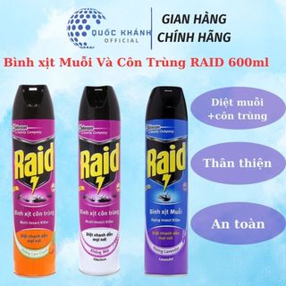 Bình xịt muỗi và côn trùng raid 600ml