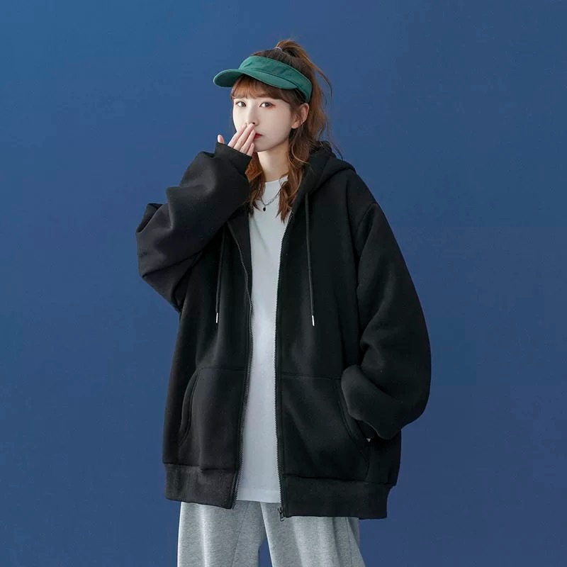 Áo Hoodie Zip Nam Nữ 1990live Mũ To, Áo nỉ form rộng Unisex.