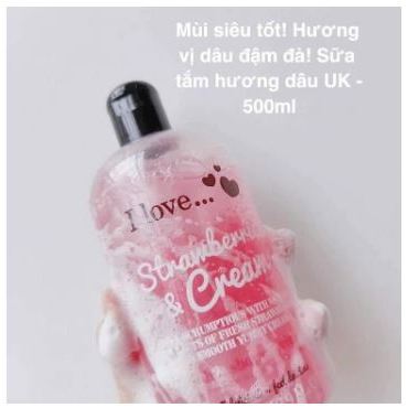Sữa tắm hương dâu tây và kem i love strawberries & cream bath shower cream 500ml