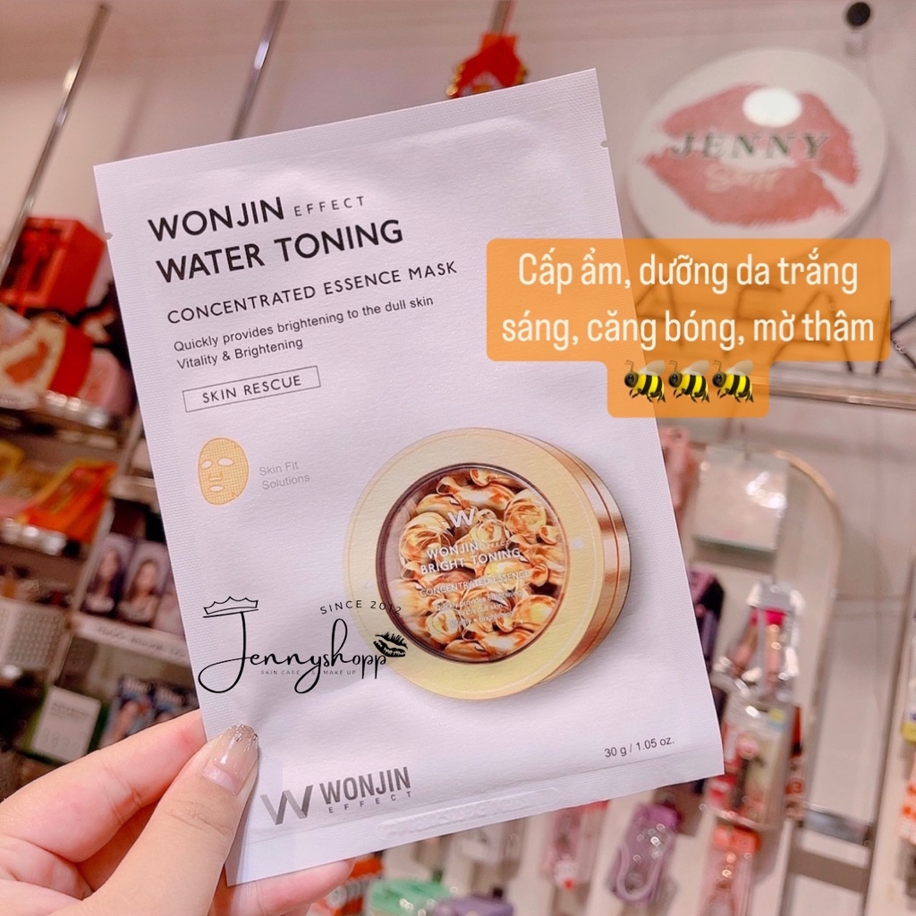 Nguyên Hộp 10 Miếng Mặt Nạ Giấy Wonjin Concentrated Essence Mask