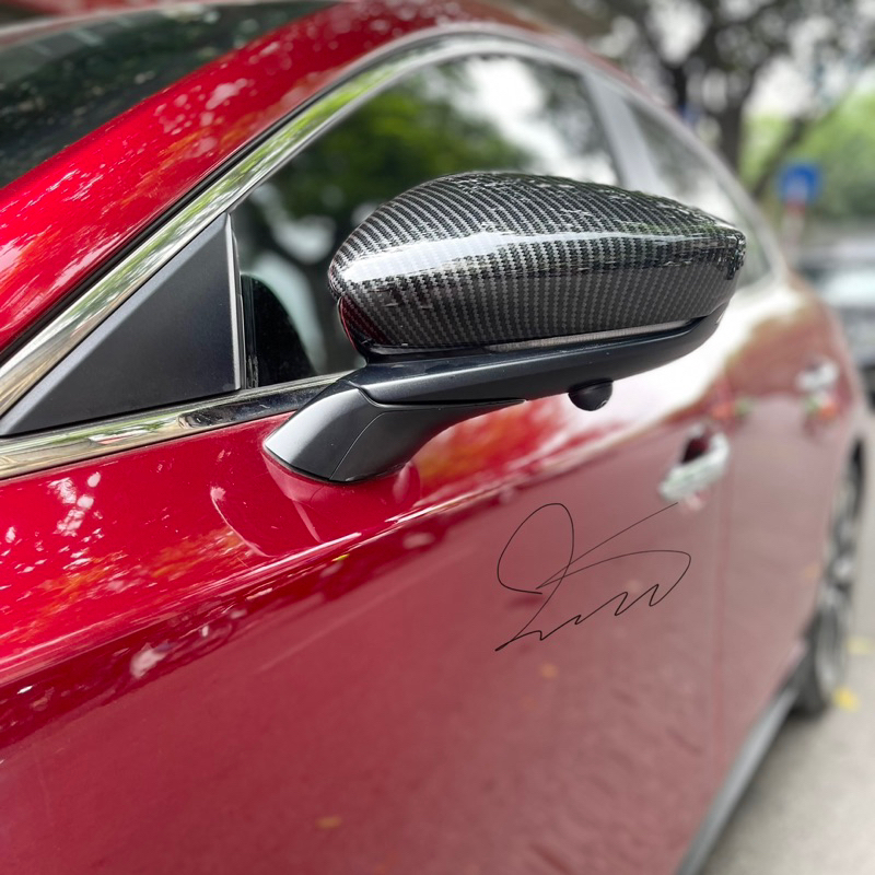 Ốp gương chiếu hậu xe Mazda3 Mazda 3 2020 2021 2022 2023 2024 carbon Cao cấp phụ kiện đồ chơi trang 