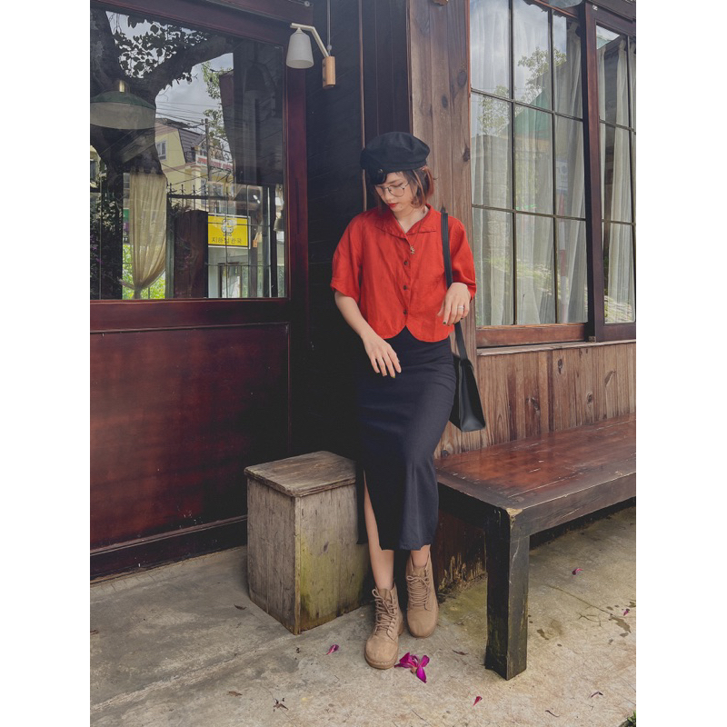 Chân váy xẻ tà Kimi - Kimi dress