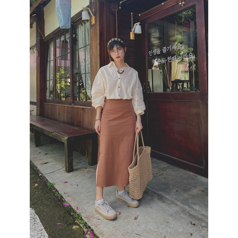 Chân váy xẻ tà Kimi - Kimi dress