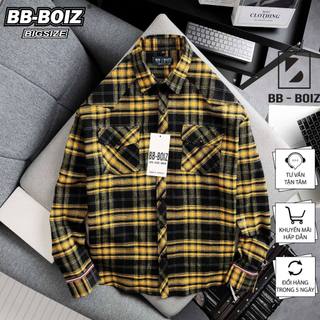 (sale) Áo sơ mi BB - Boiz nam tay dài nam caro bigsize 80kg đến 130kg