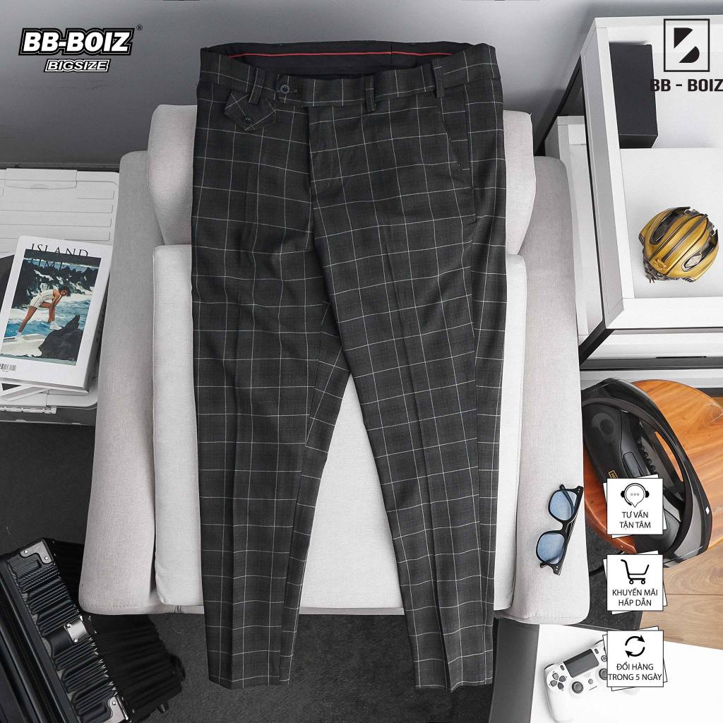 BIGSIZE - Quần âu BB - Boiz nam có đai chun form limfit bigsize 80kg - 130kg