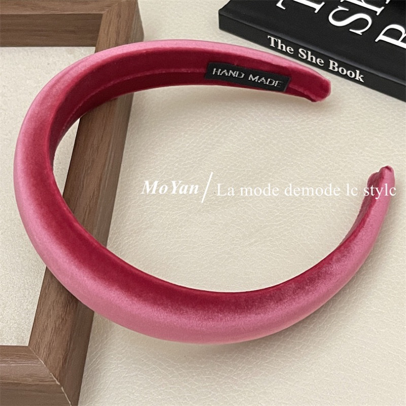 Bờm tóc nhung bản to màu sắc mùa đông dễ thương B78
