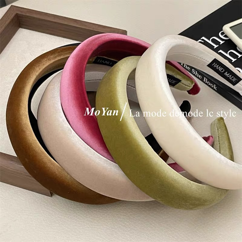 Bờm tóc nhung bản to màu sắc mùa đông dễ thương B78