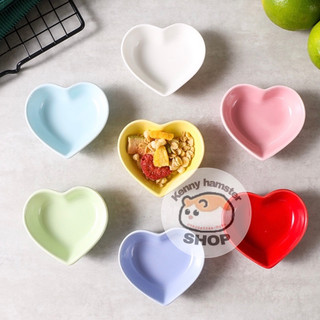 Chén sứ hình trái tim đựng thức ăn cho hamster, sóc…