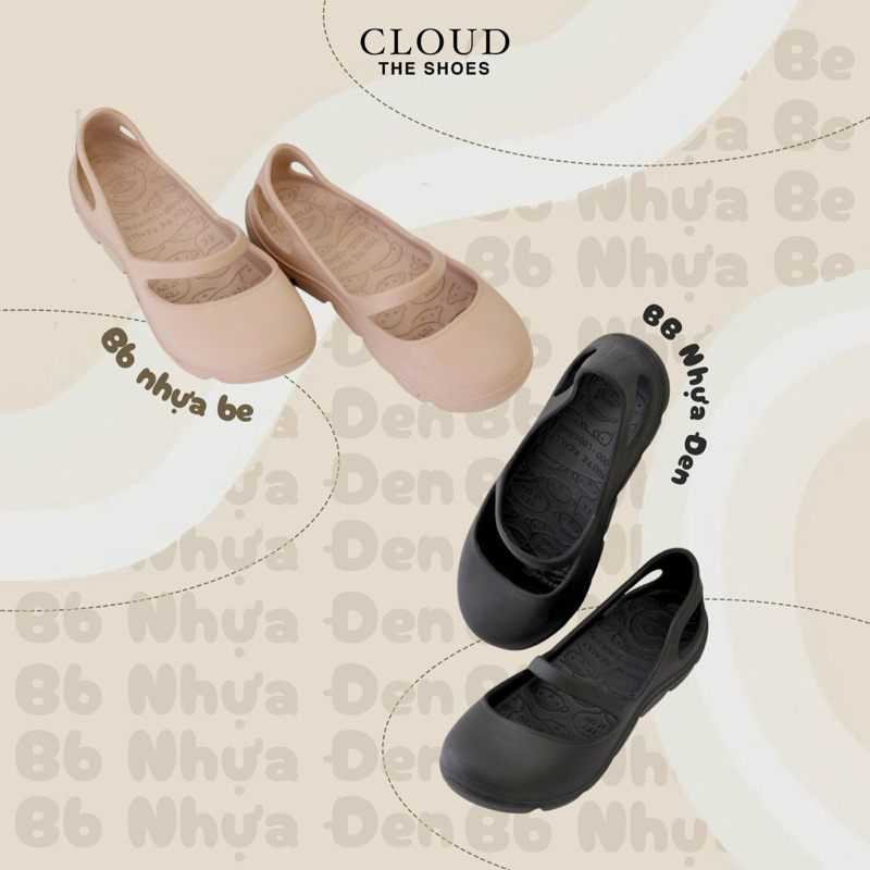 Giày nhựa bít mũi mũi tròn