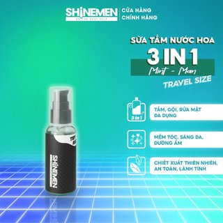 Sữa Tắm Gội và Rửa mặt 3 in 1 cho nam SHINEMEN Hương nước hoa Mint-Man chiết xuất thiên nhiên, bổ sung collagen 50ml
