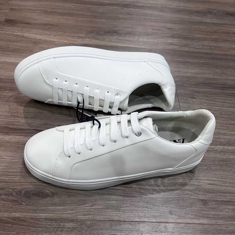 Giày sneakers Zara trắng dư xịn white shoes , giày thời trang big size 45 46 47 shop giaychathp