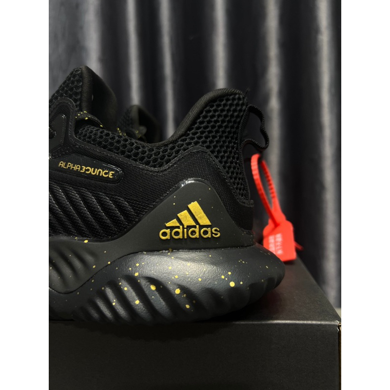 Giày Thể Thao Adidaz Alphaboncz Đen Vàng LjkeAuth  giầy sneaker nam đen full tặng box bảo vệ