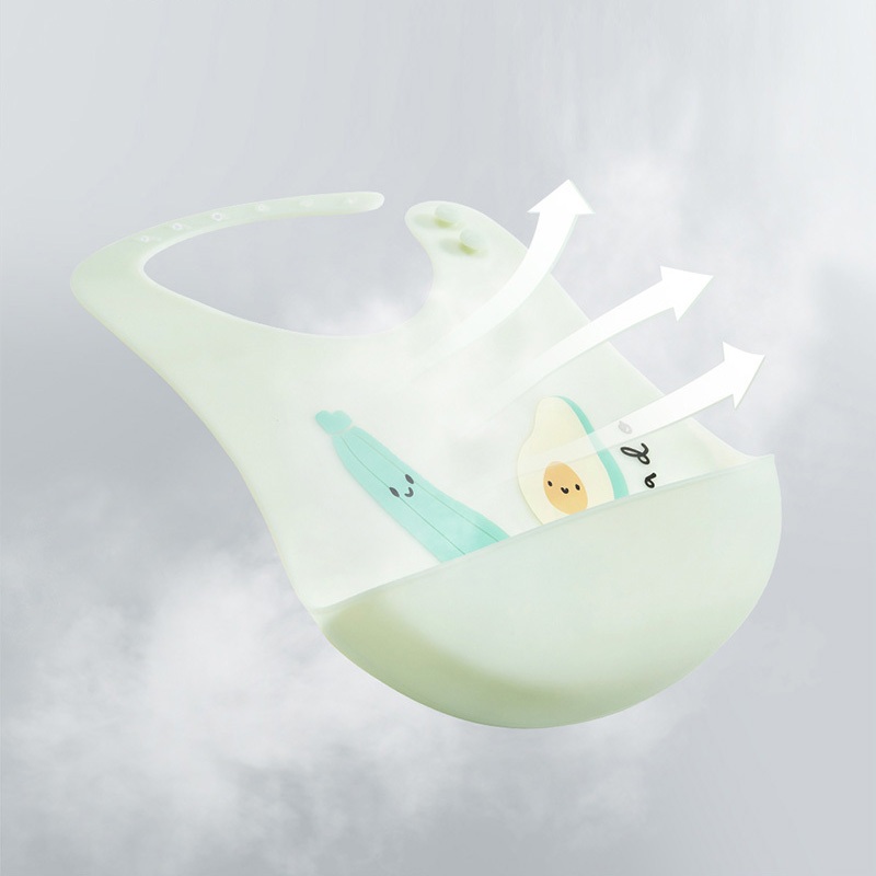 Yếm ăn silicon KUB có thể điều chỉnh chống thấm nước và chống bám bẩn