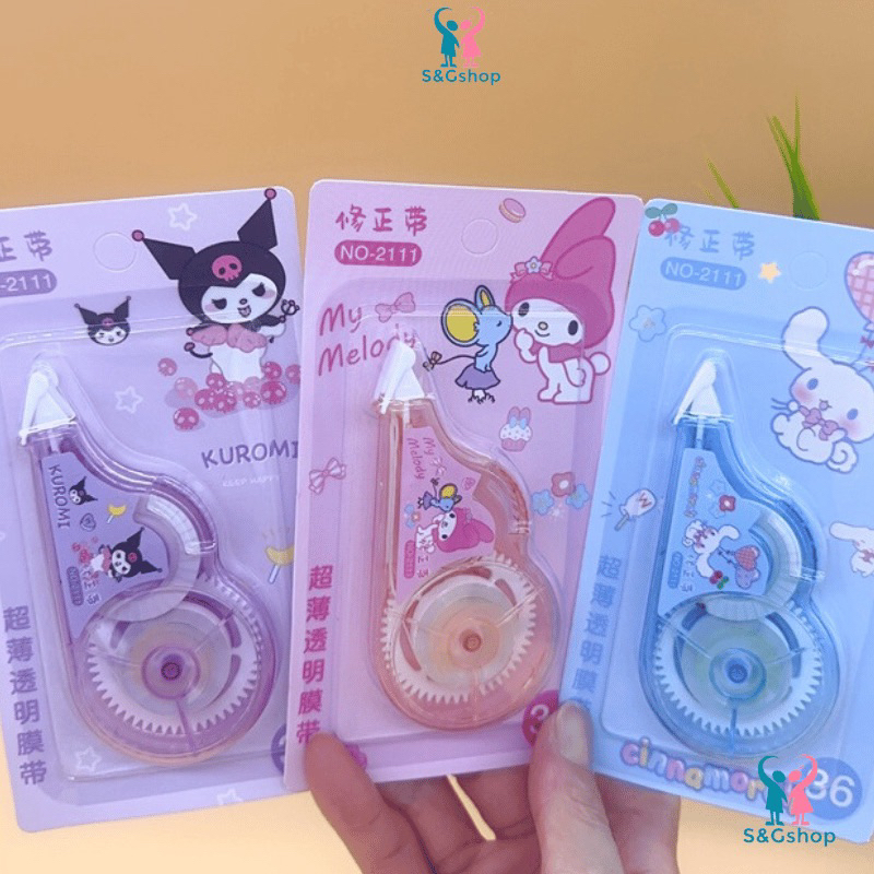 Bút Xoá Kéo bản to dài 6M - Chủ đề Nhân Vật Sanrio Hoạt hình đáng yêu