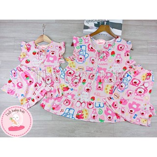 Đồ bộ tole cặp cho mẹ và bé, đồ đôi mẹ và bé, đồ bộ tole lanh bé, bộ tole nữ shop thỏ baby kids