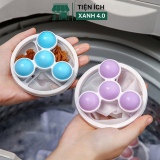 Phao Lọc Cặn Bẩn Máy Giặt Hình Viên Bi, Túi Lọc Gom Rác Lồng Máy Giặt Thông Minh Tiện Lợi