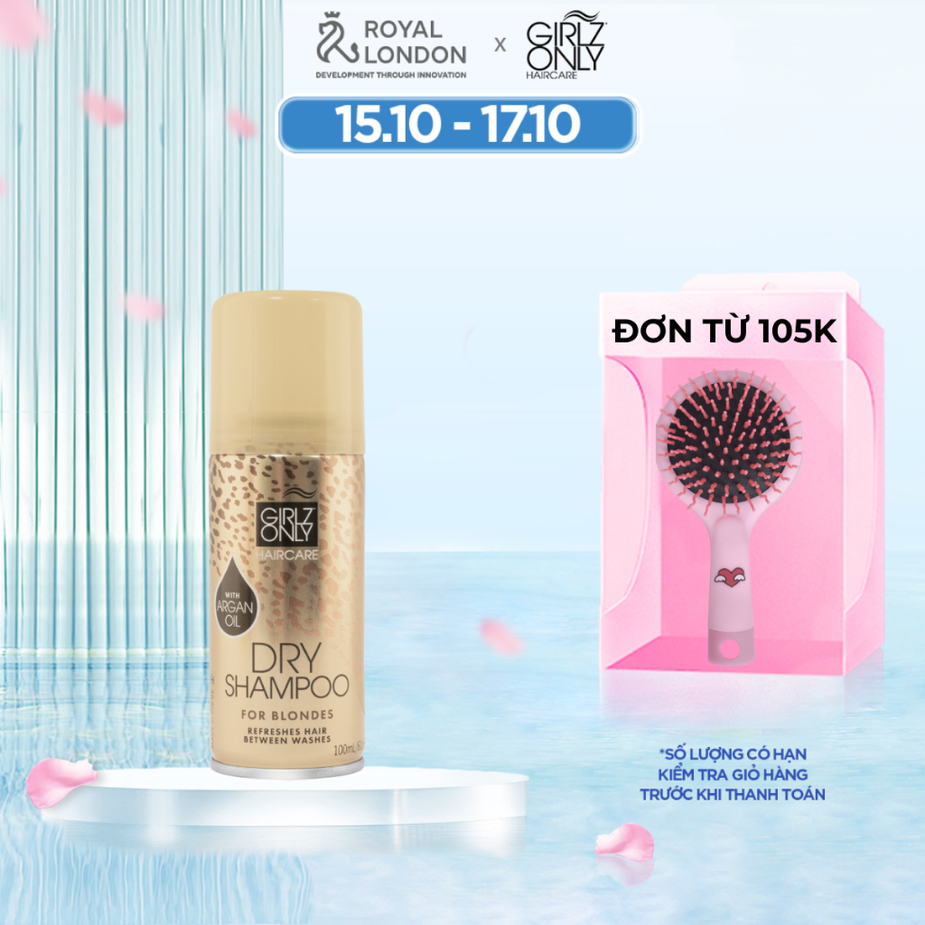 Dầu Gội Khô Dry Shampoo Girlz Only For Blondes Travelsize 100ml (Vàng mini)