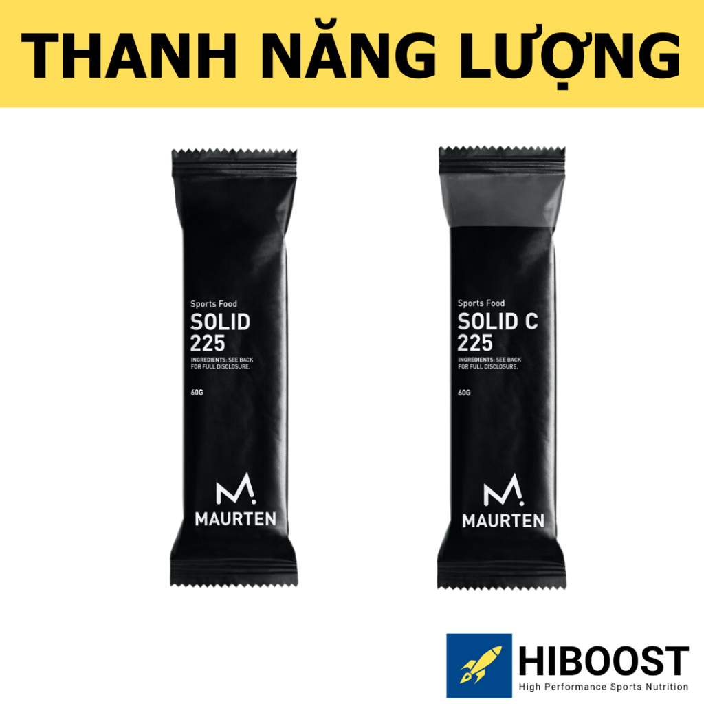 Thanh năng lượng Maurten Solid 225 và Maurten Solid C 225