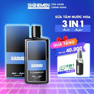  Sữa Tắm Gội và Rửa mặt 3 in 1 cho nam SHINEMEN Hương nước hoa Awa-Amor sảng khoái 300ml tặng kèm Travel size