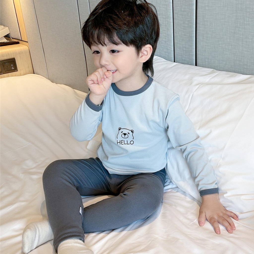 Bộ thu đông cotton nhiều màu cho bé trai, bé gái-ShubimShop