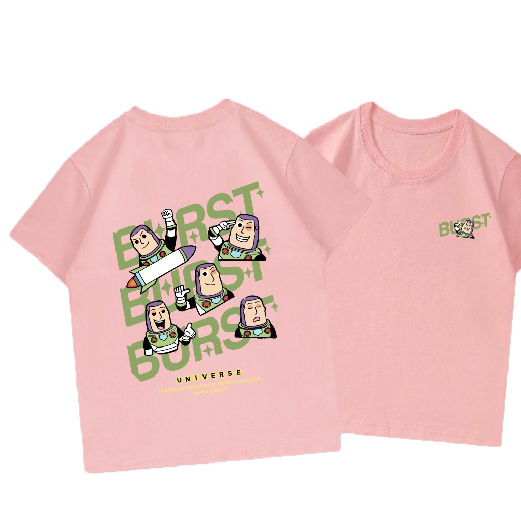 Áo thun bé gái Kids YoYo áo ngắn tay chất cotton mềm mịn thoáng mát Toy Story Trang chủ 3-12 tuổi T0057