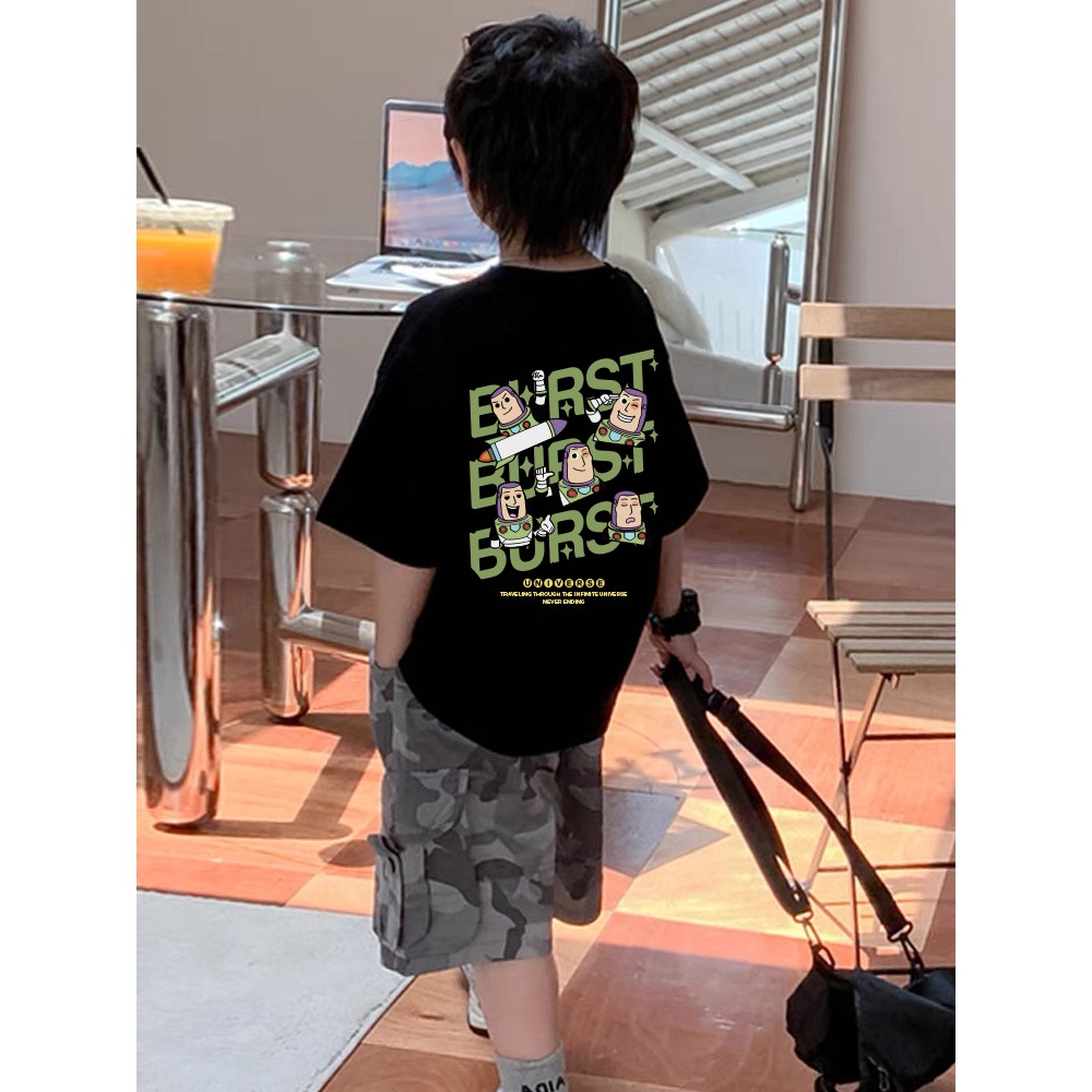 Áo thun bé gái Kids YoYo áo ngắn tay chất cotton mềm mịn thoáng mát Toy Story Trang chủ 3-12 tuổi T0057