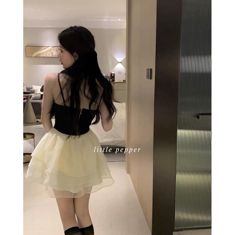 Váy 2 dây tiểu thư