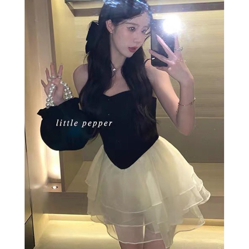 Váy 2 dây tiểu thư