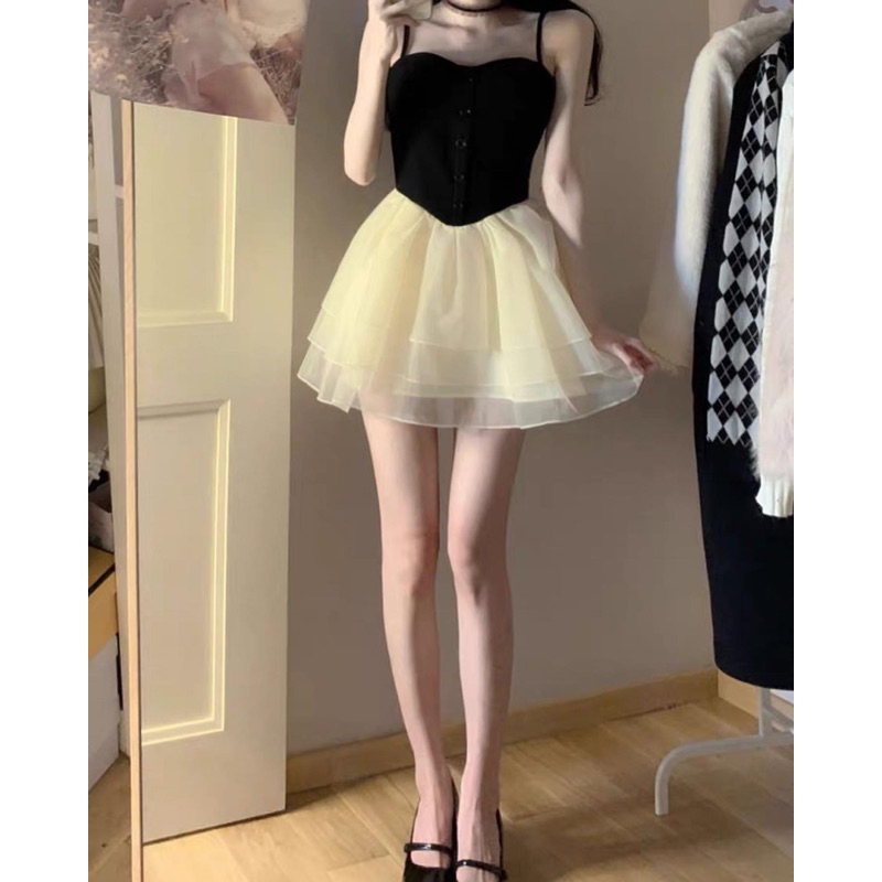 Váy 2 dây tiểu thư