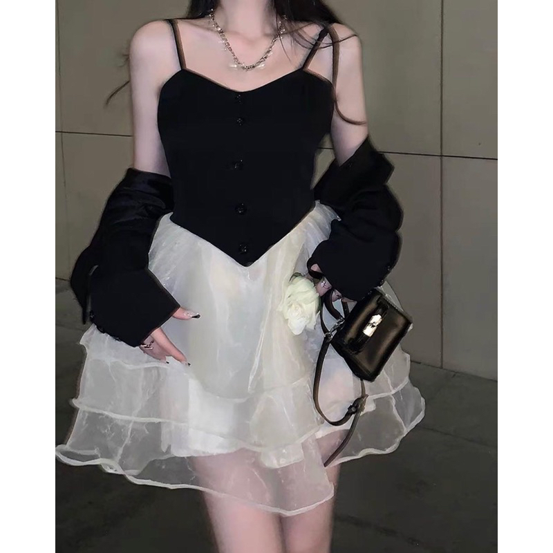 Váy 2 dây tiểu thư