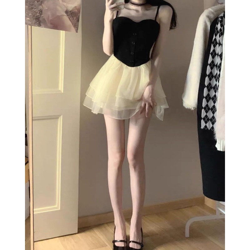 Váy 2 dây tiểu thư