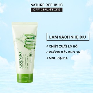 Nature Republic Sữa rửa mặt Soothing & Moisture Aloe Vera Foam Cleanser 150ml