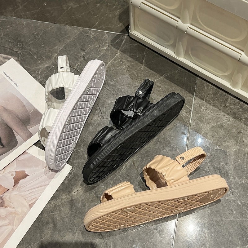 Giày sandal nữ quai hậu nhún Hot trends cho học sinh đế cao 3.5cm mũi hở bền nhẹ thegioigiay V352