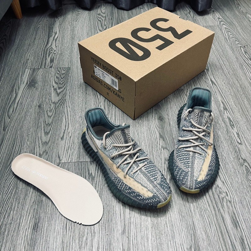 Giày Thể Thao Sneaker YZ350 Xanh Lục Siêu Cấp Nam Nữ