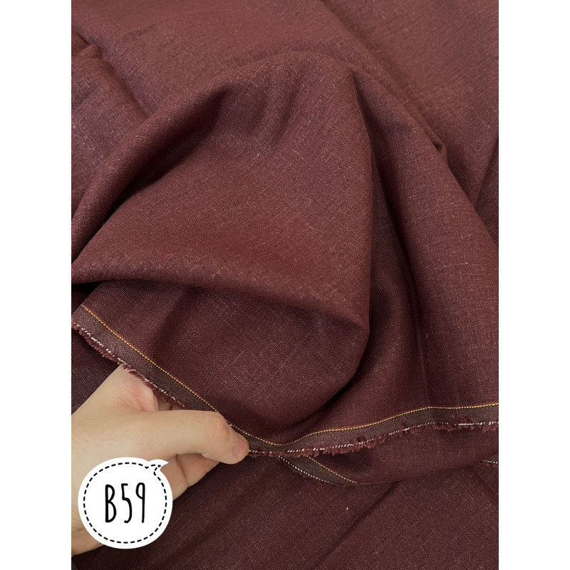 Linen bột nâu đậm dày vừa