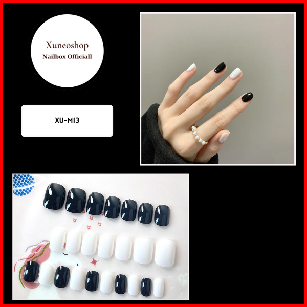 Móng Tay Giả Ngắn Cho Học Sinh XUNEOSHOP Móng Giả Kèm Keo