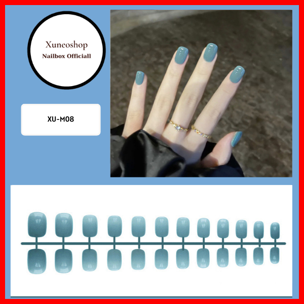 Móng Tay Giả Ngắn Cho Học Sinh XUNEOSHOP Móng Giả Kèm Keo