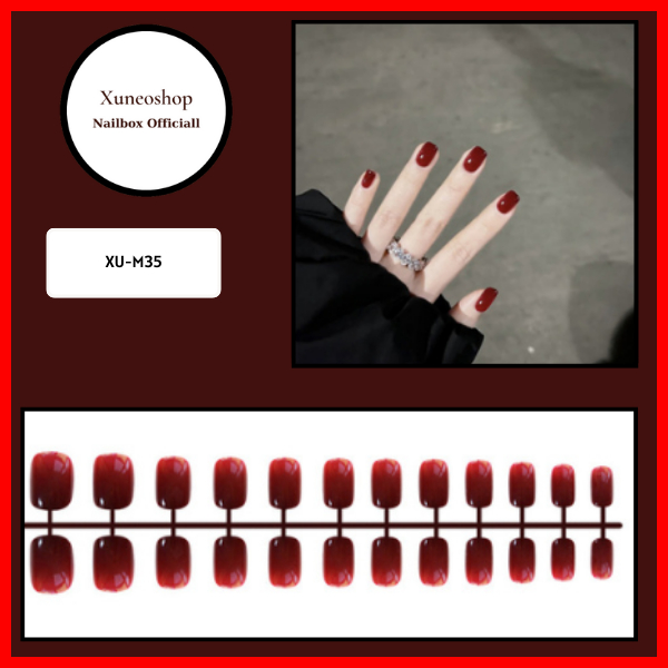 Móng Tay Giả Ngắn Cho Học Sinh XUNEOSHOP Móng Giả Kèm Keo