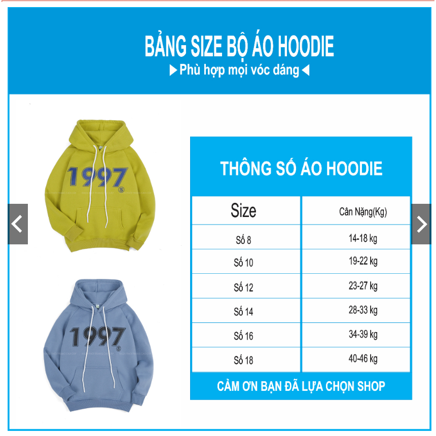 Áo hoodie cho bé SUGOLD chất Vải nỉ coton cao cấp cho bé 15-45kg RZM24 RZ70