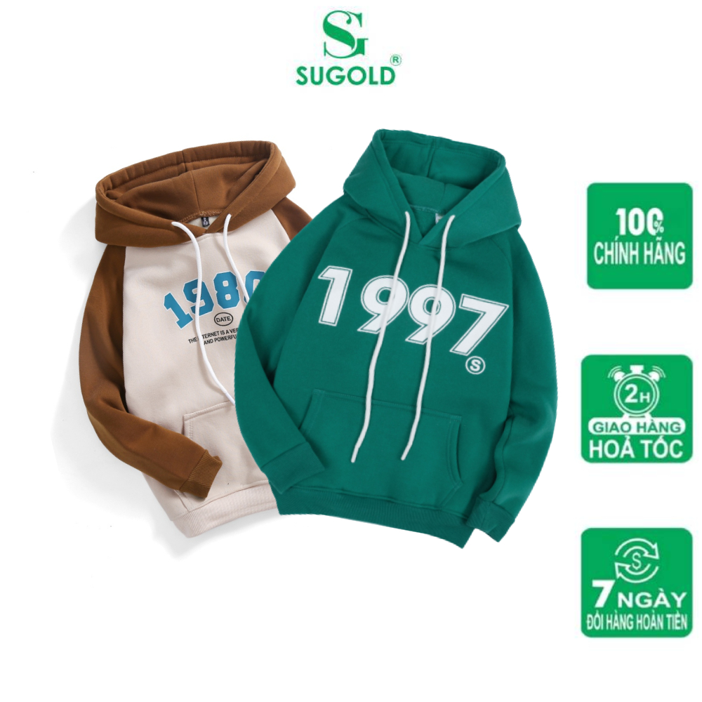 Áo hoodie cho bé SUGOLD chất Vải nỉ coton cao cấp cho bé 15-45kg RZM24 RZ70